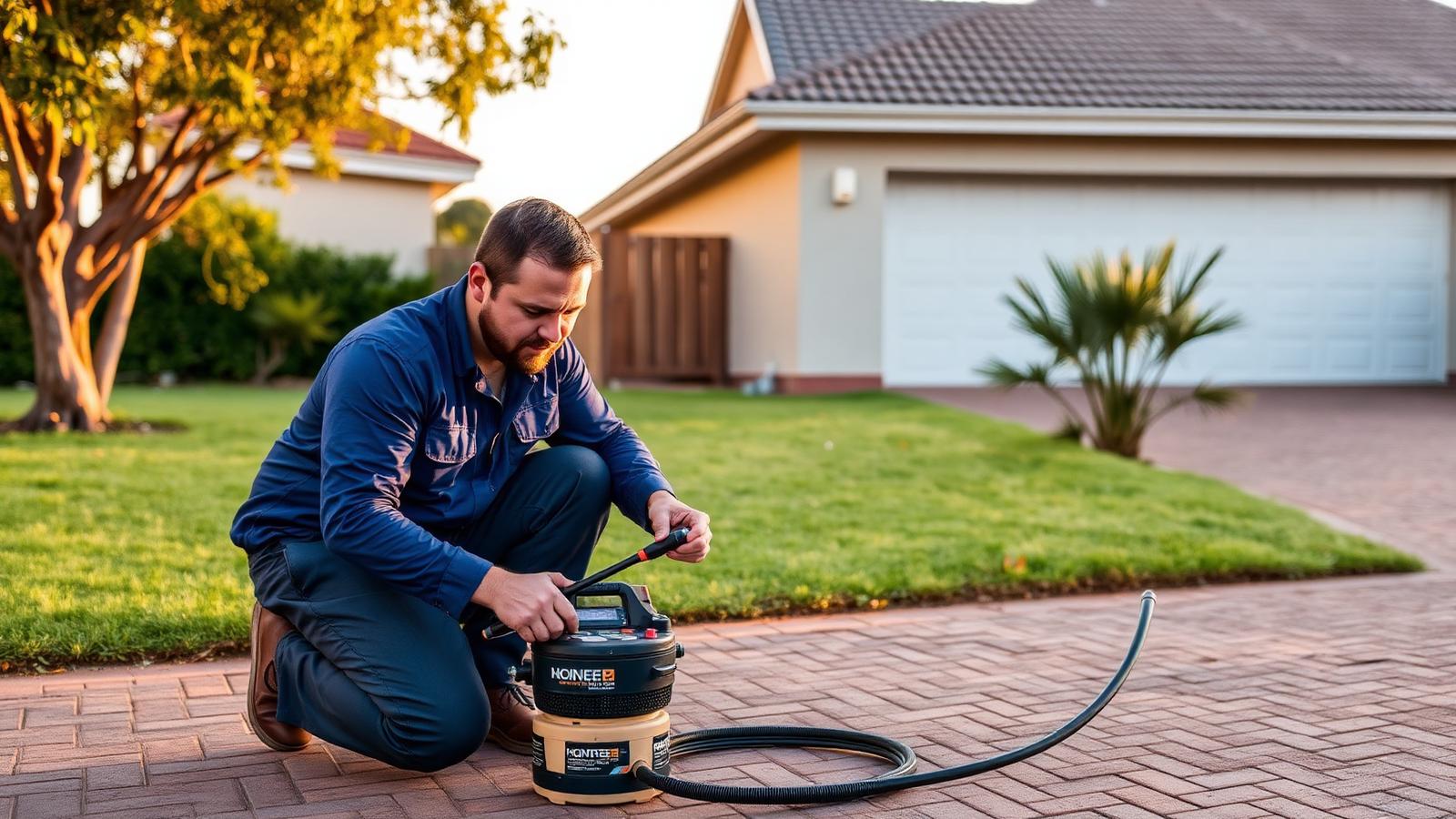 MPH Leak Detection technician using acoustic equipment